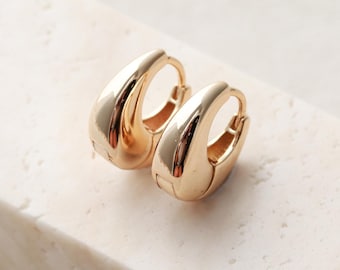 Mini Teardrop Earrings - Classic Gold Hoops, Minimalist Huggies, Statement Earrings, Hypoallergenic, Sensitive Ears, Anti-Tarnish 13mm LUMA