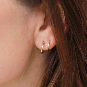 Small Hoop Earrings • Endless Hoop Earrings • Dainty Hoop Earrings • Tiny Hoop Earrings • Small Hoop • Hypoallergenic • Twist Hoop • ERG