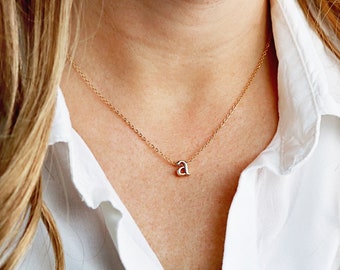 Beautiful Lowercase Initial Necklace or Pendant 