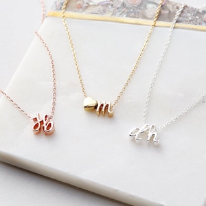 Name Necklace • Initial Necklace • Monogram Necklace • Cursive Letter • Script Initial Necklace • Personalized Gift for Her CURSIVE CHMS