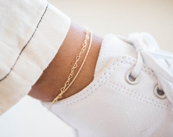 Thin Rope Anklet • Layering Anklet • Dainty Anklet • Delicate Gold Filled • Minimalist Anklet • Minimal • Twist Chain • Gift for Her LYR