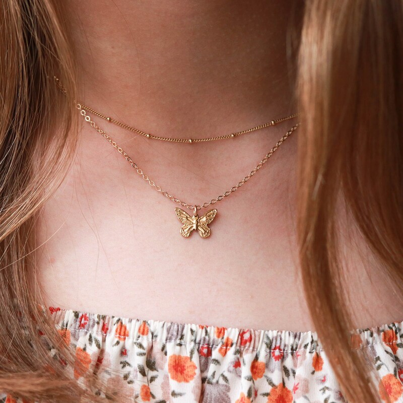 Butterfly Bandana Charm Necklace