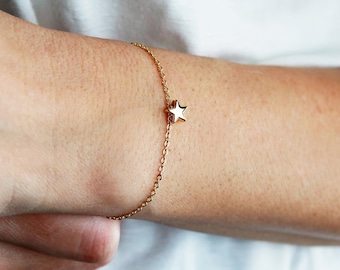 Star Bracelet, Minimalist Bracelet • Mini Star • Layering Bracelet • Dainty Bracelet • Layered • Gift for Her • Star Jewelry Star Charm CHMS