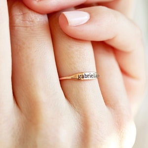 Personalized Bar Ring • Name Ring • Initial Ring • Stacking Ring • Engraved Ring • Personalized Gift • Dainty Ring • Custom Bar Ring • RNG