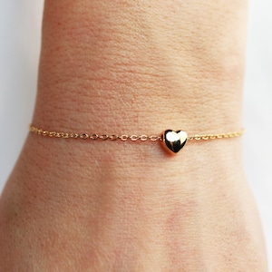 Heart Bracelet - Dainty Layering Bracelet • Chain Bracelet • Layered • Bridesmaid Gift • Gift for Her • Heart Bracelet Wedding Bracelet CH2