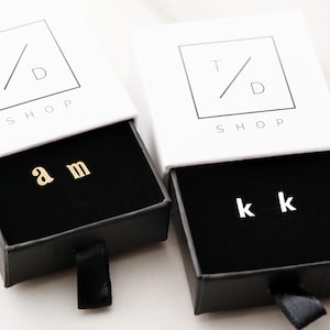 Initial Earrings • Lowercase Initial Earrings • Letter Earrings • Initial Stud Earrings • Personalized Gift • Gift for Her • Post ERG