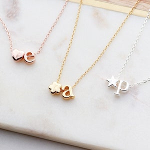 Children's Initial Necklace • Heart Necklace • Star Necklace • Flower Necklace • Personalized Gift • Dainty Initial Necklace •Childrens CHMS