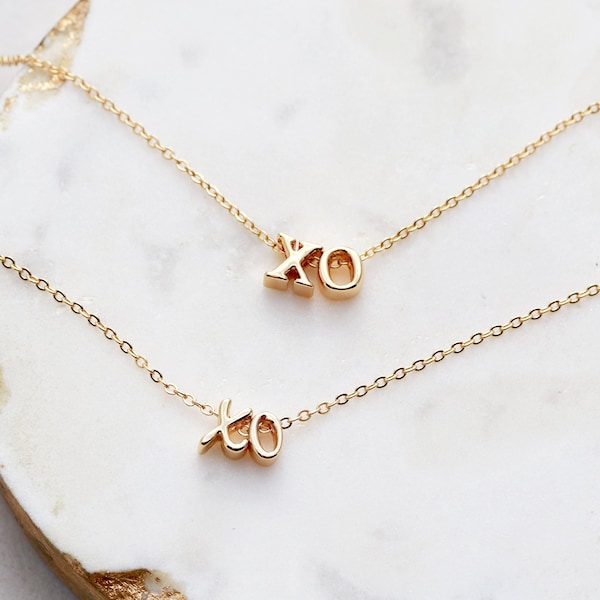 XO Necklace - Valentine's Jewelry • Valentine's Gift • XO Necklace • Hugs & Kisses Love Necklace • Dainty Necklace • Simple Gift CHMS