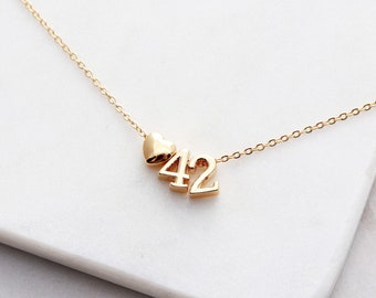 Team Necklace / Sports Necklace / Lucky Number Necklace / Lucky Number / Number Charm Necklace / Team Gift / Best Friend Gift / Lucky NUM