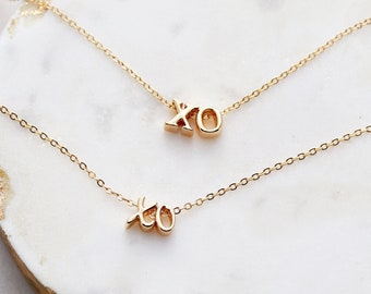 XO Necklace - Valentine's Jewelry • Valentine's Gift • XO Necklace • Hugs & Kisses Love Necklace • Dainty Necklace • Simple Gift CHMS