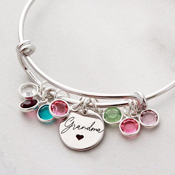 Grandma Gift - Personalized Gift, Custom Birthstone Bracelet, Handmade Jewelry Gift, Personalized Gift for Mom, Custom Gift Grandma 16 SLD