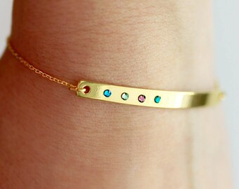 mother daughter birthstone bracelet