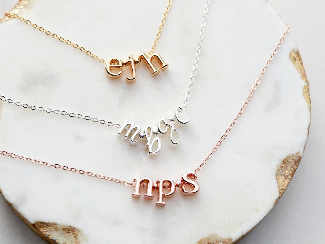Initial Necklace Build Your Own Name Necklace Initial Jewelry Charm