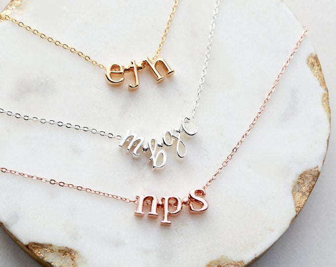Initial Necklace  Build Your Own • Name Necklace • Initial Jewelry • Charm Necklace • Letter Necklace • Personalized Gift Charm VEXA