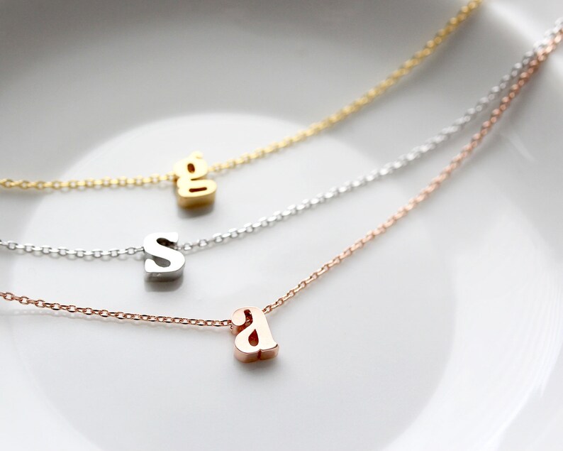 Dainty Bracelet Set / Initial Bracelet / Dot Bracelet / Etsy