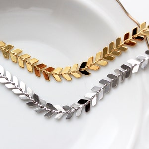 Layering Bracelet • Herringbone Bracelet • Dainty Chain Bracelet • Bridal • Gold Chevron • Bridesmaid Gift • Dainty Bracelet • Chevron CHMS