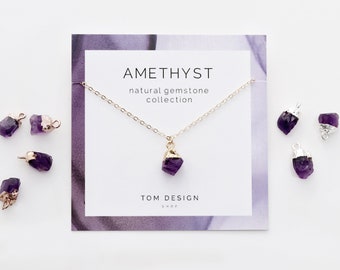 Amethyst Necklace / Natural Amethyst Gemstone Necklace / February Birthstone / February Birthday Gift / Gift for Her / Birthday Gift GEM