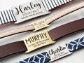 Silent Dog Tag to Slide on Pet Collar Quiet Dog ID Tag Custom Engraved Dog or Cat Tag with Dogs Name Engraved Pet ID Tag Collar Slide dt