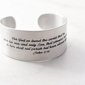 Inspirational Bracelet - Engraved Cuff Bracelet, Personalized Bangle Bracelet, Custom Cuff, Engraved Bracelet, Quote Bracelet - Thick ECB