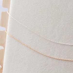 Thin Rope Anklet Layering Anklet Dainty Anklet Delicate Gold Filled Minimalist Anklet Minimal Twist Chain Gift for Her LYR image 2