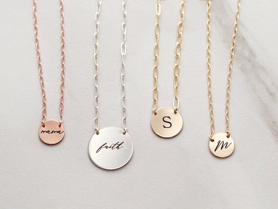 Paperclip Initial Necklace 