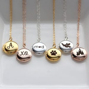 Children's Locket • Personalized Locket • Engraved Locket • Childs Locket • Photo Locket • Locket Necklace • Gift for Kids • MINI MXE1 afbeelding 3