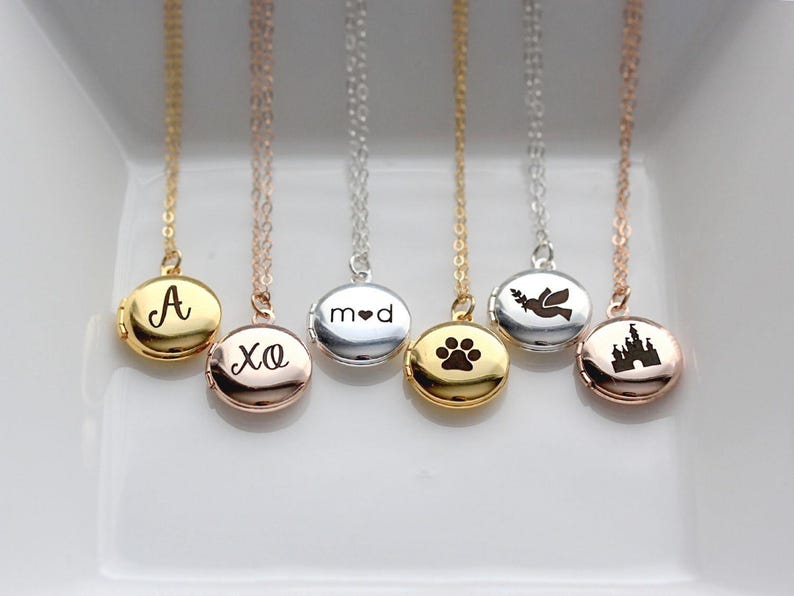 Children's Locket • Personalized Locket • Engraved Locket • Childs Locket • Photo Locket • Locket Necklace • Gift for Kids • MINI MXE1 afbeelding 3
