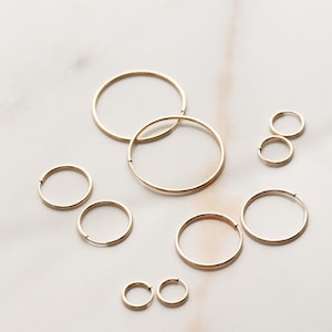 Endless Hoop Earrings • Gold Filled Hoop Earrings • Sterling Silver Hoop Earrings • Twist Hoop • Huggie Hoop • Gift • Hypoallergenic ERG