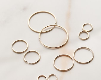 Endless Hoop Earrings  Gold Filled Hoop Earrings • Sterling Silver Hoop Earrings • Twist Hoop • Huggie Hoop • Gift • Hypoallergenic LUMA