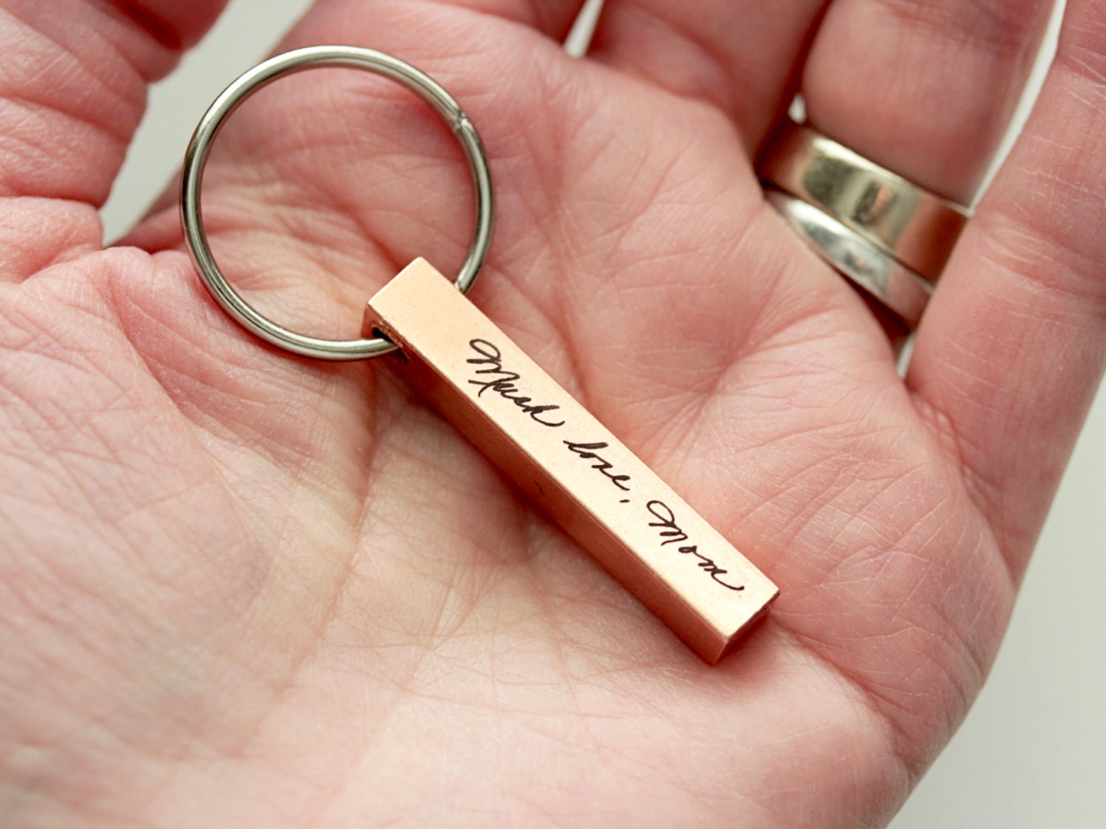 Engraved Keychain / Signature Keychain / Handwritten Keychain Etsy
