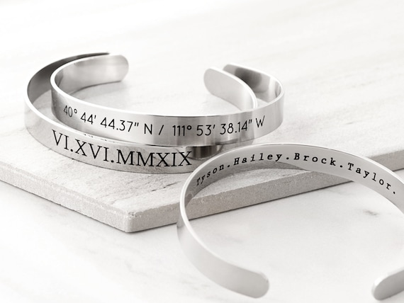 Custom metal cuff bracelet best sale