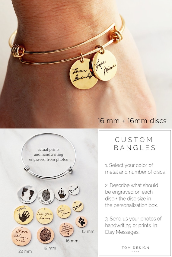 Etsy handwriting bracelet best sale