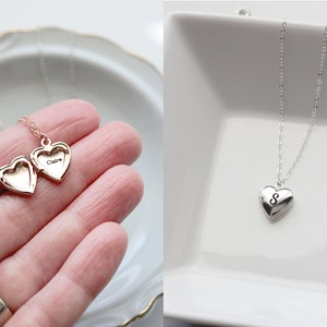 Heart Locket Personalized Heart Lockets Engraved Heart Necklace Heart Locket Necklace Personalized Locket Jewelry Bridesmaid MXE1 Bild 3