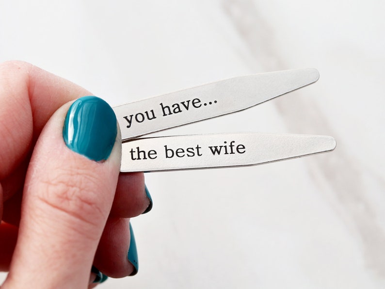 Collar Stay Groomsmen Gift Custom Collar Stays Personalized Etsy