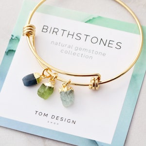 Gemstone Bracelet Birthstone Bracelet Natural Gemstone Birthstone Gift Gift for Her Bridesmaid Gift Birthday Gift Gem GEM image 2