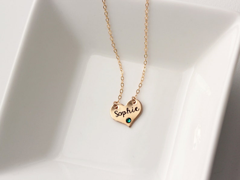 Flower Girl Necklace Kids Name Necklace Collier Femme Etsy