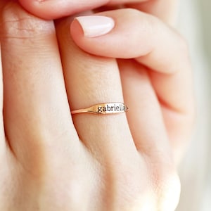 Personalized Bar Ring • Name Ring • Initial Ring • Stacking Ring • Engraved Ring • Personalized Gift • Dainty Ring • Custom Bar Ring • RNG