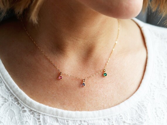 mothers day necklace with birthstones