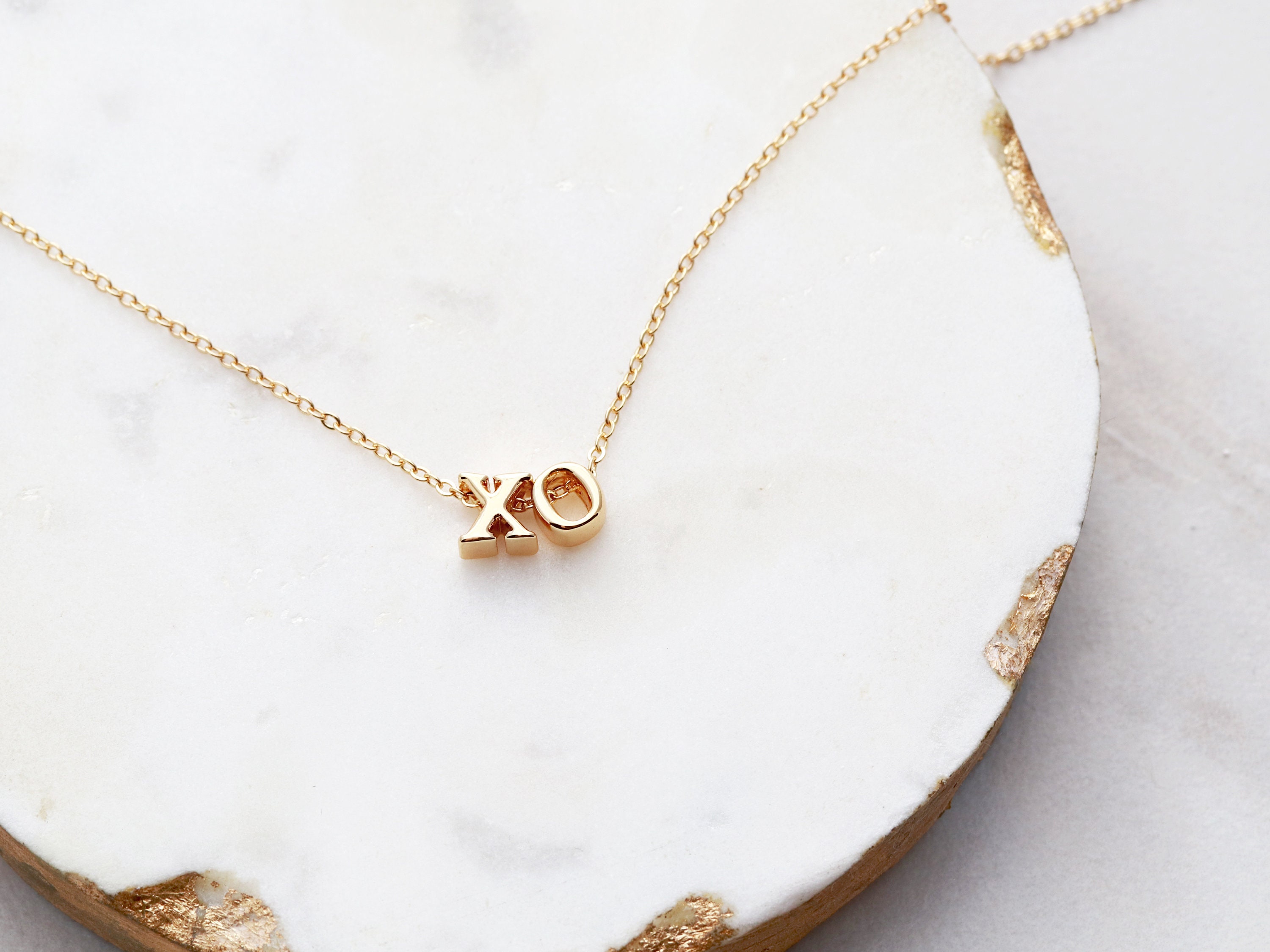 XO Necklace Valentine's Jewelry Valentine's Gift | Etsy