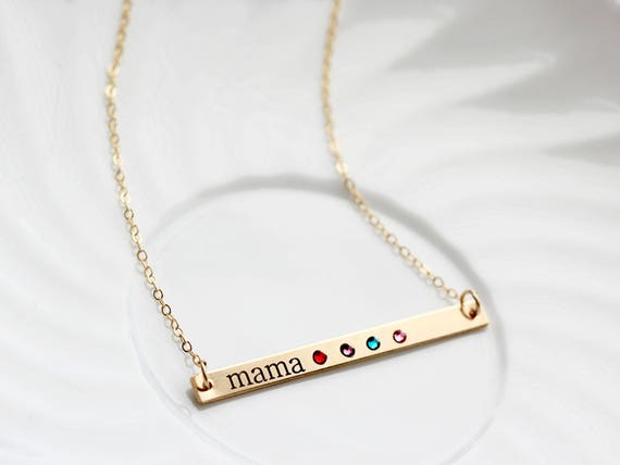 mothers day birthstone necklace etsy
