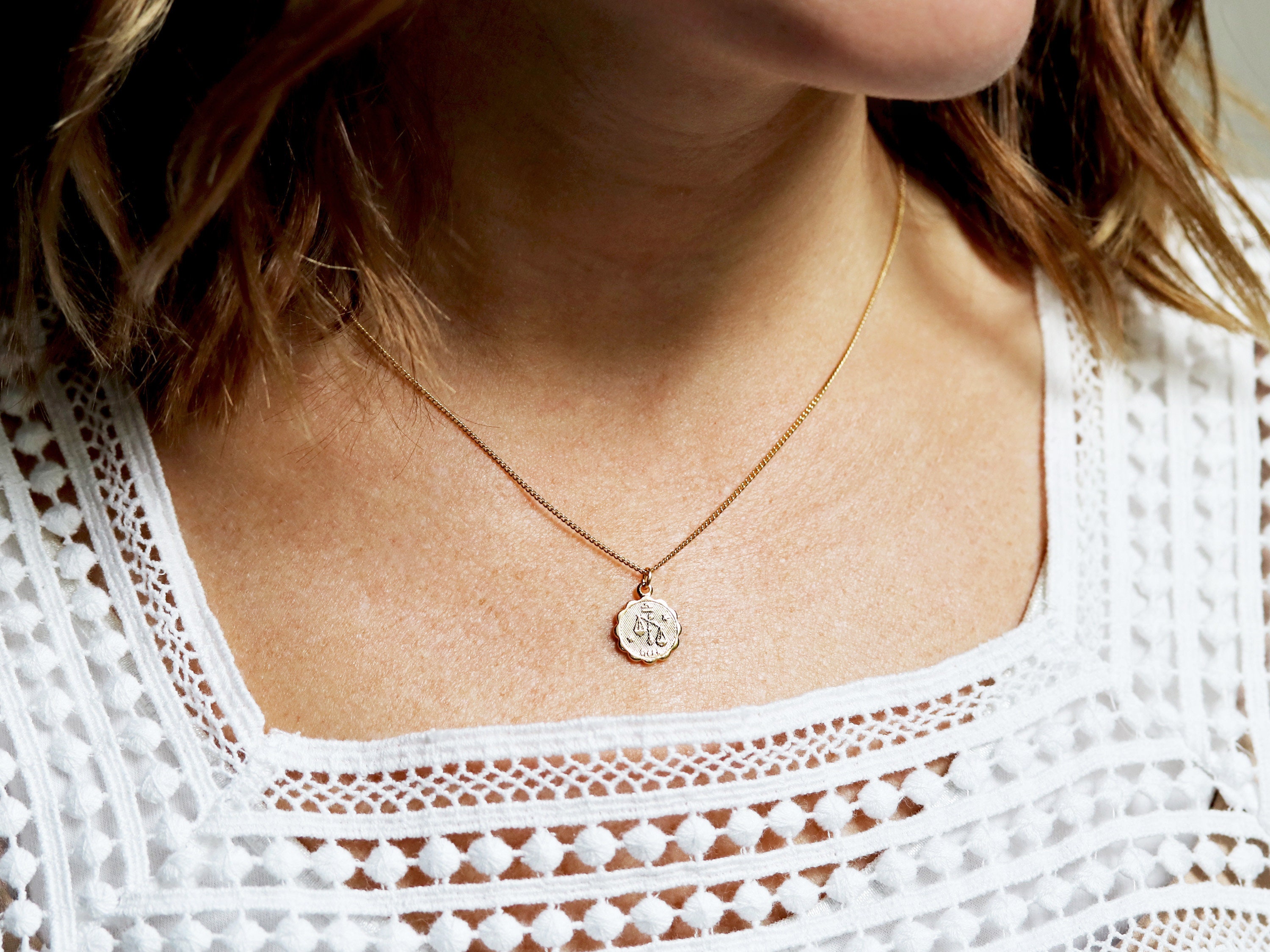 Zodiac Coin Necklace / Zodiac Necklace 