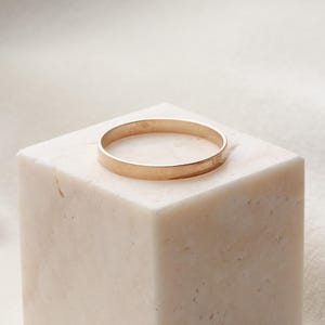 Solid Flat Band Ring - 14k Gold Filled, Dainty Gold Silver Ring, Minimalist Stacking Band, Everyday Jewelry, Simple Gift for Her, RNG