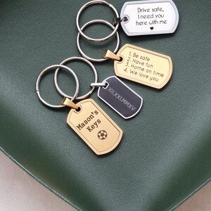 Custom Engraved Keychain - Personalized Keychain, Name Keychain, Custom Text Keychain, Gift for Him, New Driver Gift, Gift for Teens MXE2 image 5