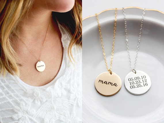 Customized ( engraved ) Disc and Heart Charm Pendant Necklace 🧡 - Moes  LuXe | Flutterwave Store