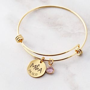 Date Bracelet • Initial Bracelet • Couples Bracelet • Personalized Date Bracelet • Date Bangle • Anniversary Wedding Gift • Curved 16 SLD