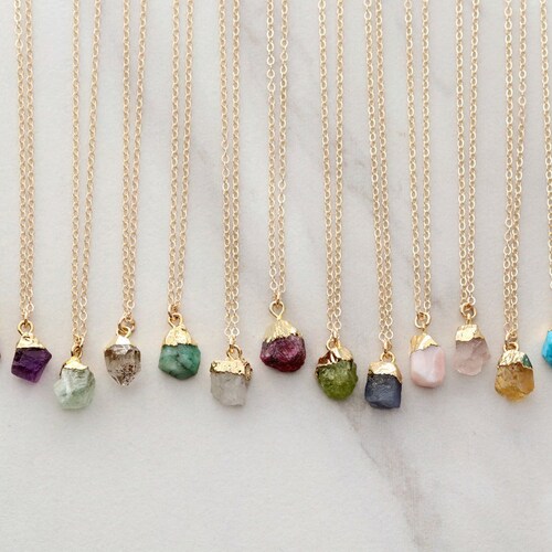 Raw Gemstone Necklace / Gem Necklace 