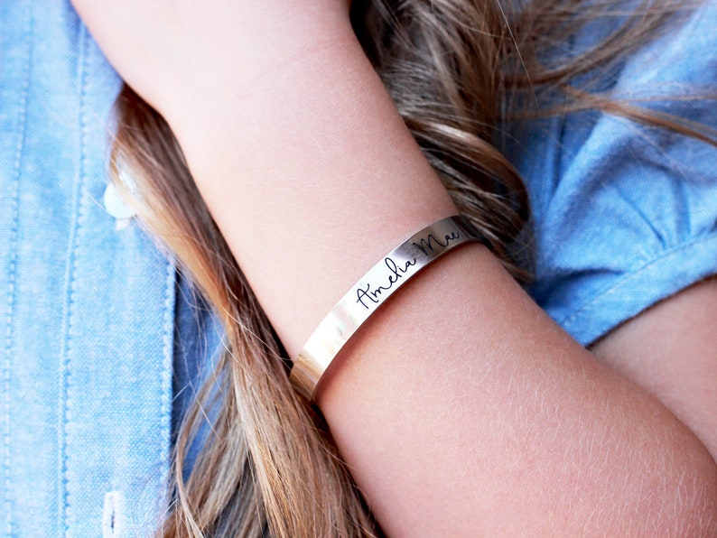 Children's Name Bracelet Flower Girl Gift Flower Girl Etsy