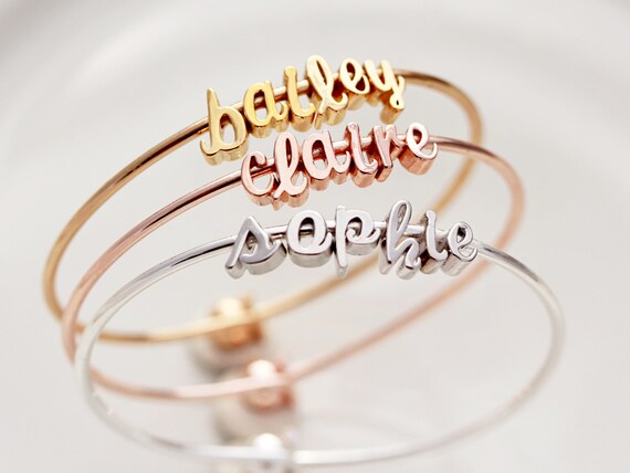 Children S Name Bracelet Flower Girl Gift Flower Girl Etsy