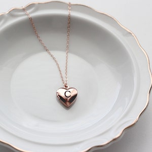 Heart Locket Personalized Heart Lockets Engraved Heart Necklace Heart Locket Necklace Personalized Locket Jewelry Bridesmaid MXE1 image 2