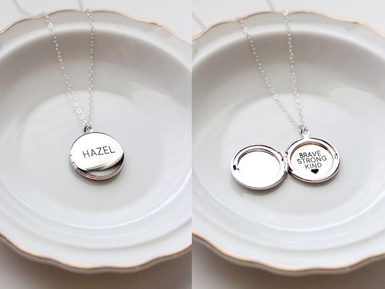 Personalized Locket Necklace • Silver Locket • Photo Locket • Engraved Locket Necklace • Personalized Jewelry • Custom Locket MEDIUM MXE 